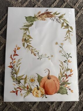 Fall Pumpkin Wreath overlays - Orange & Green harvest/fall colors